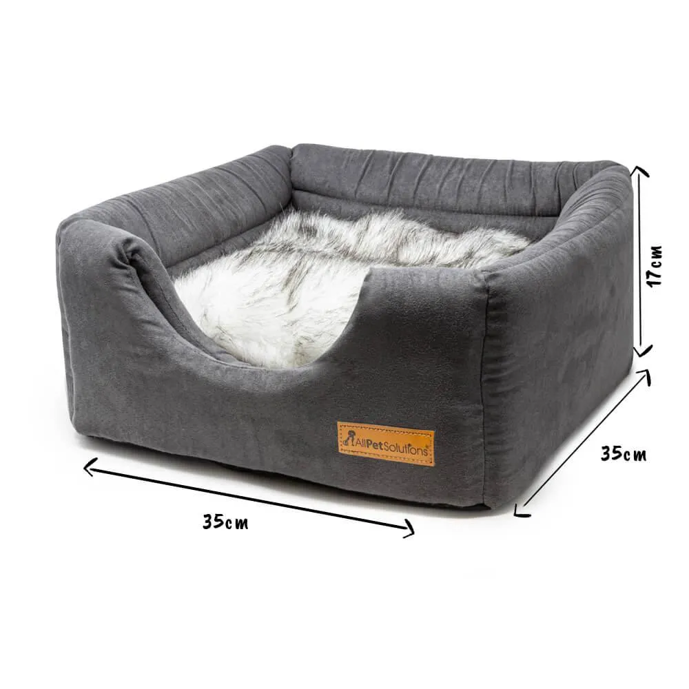 3-in-1 Dog / Cat Cube Bed - Grey