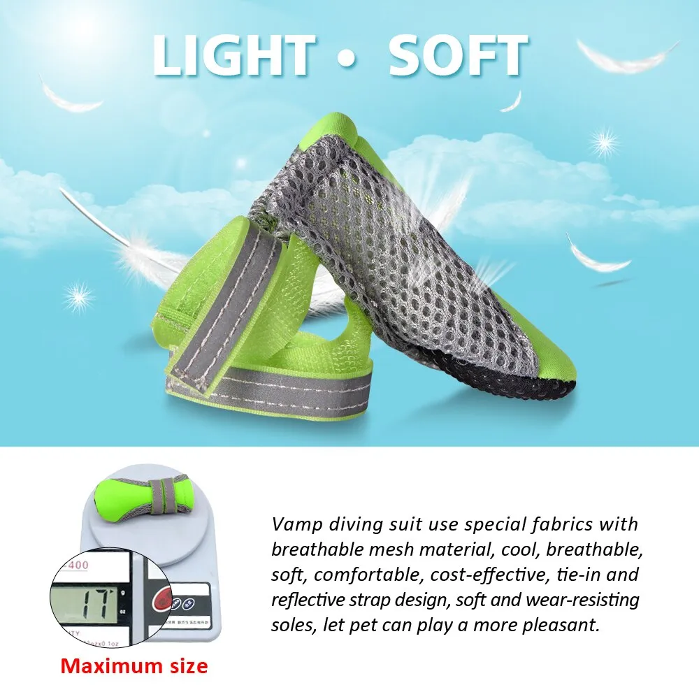 4pc Set - Reflective Waterproof No Slip Pet Boots