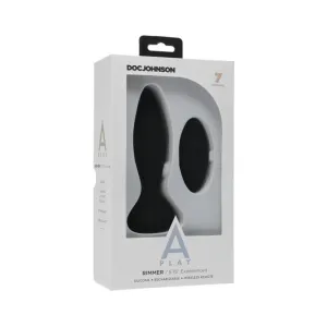 A Play Rechargeable Silicone Experienced Anal Plug w/Remote - Teal