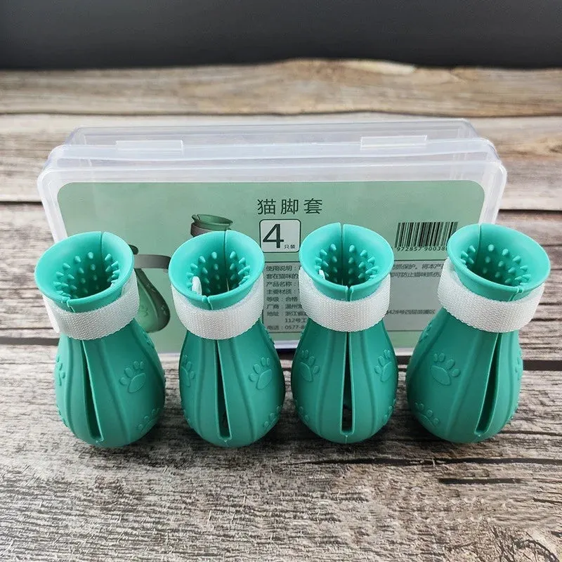 Adjustable Anti-Scratch Cat Bath Boots