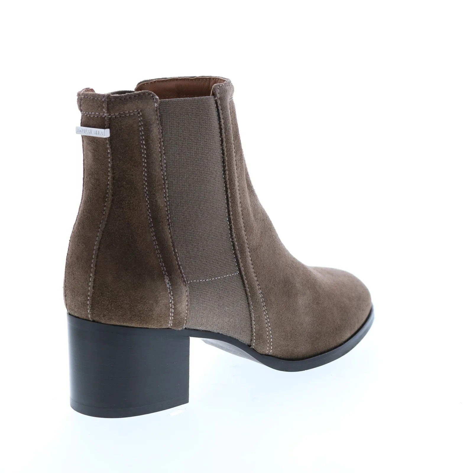 Aquatalia Neeva Suede Elastic 34L3573-TPE Womens Brown Suede Chelsea Boots