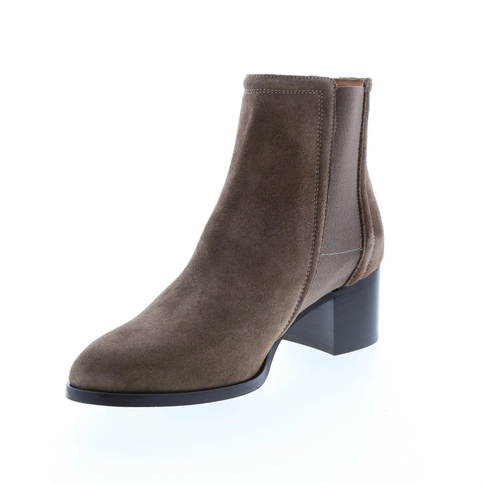 Aquatalia Neeva Suede Elastic 34L3573-TPE Womens Brown Suede Chelsea Boots