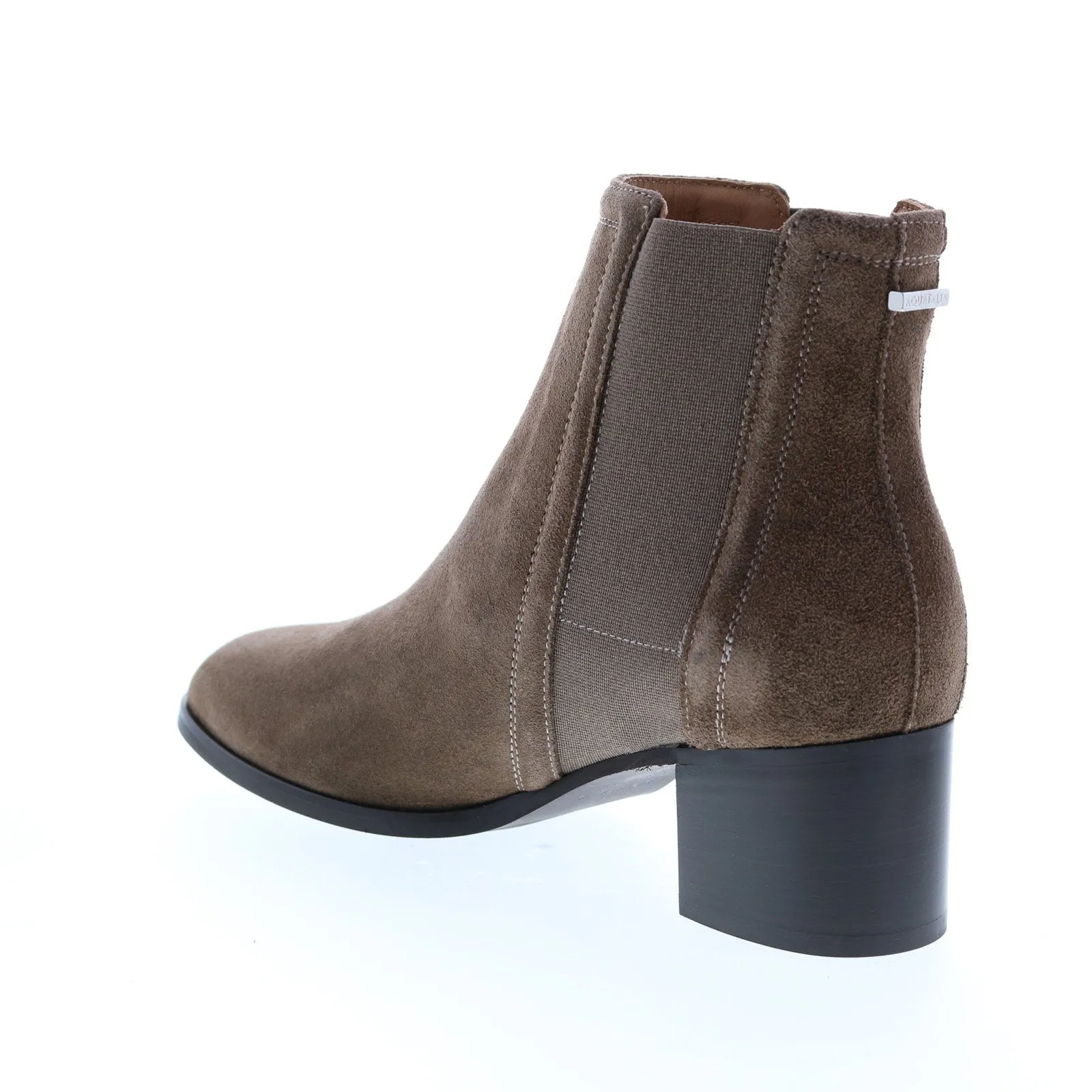 Aquatalia Neeva Suede Elastic 34L3573-TPE Womens Brown Suede Chelsea Boots
