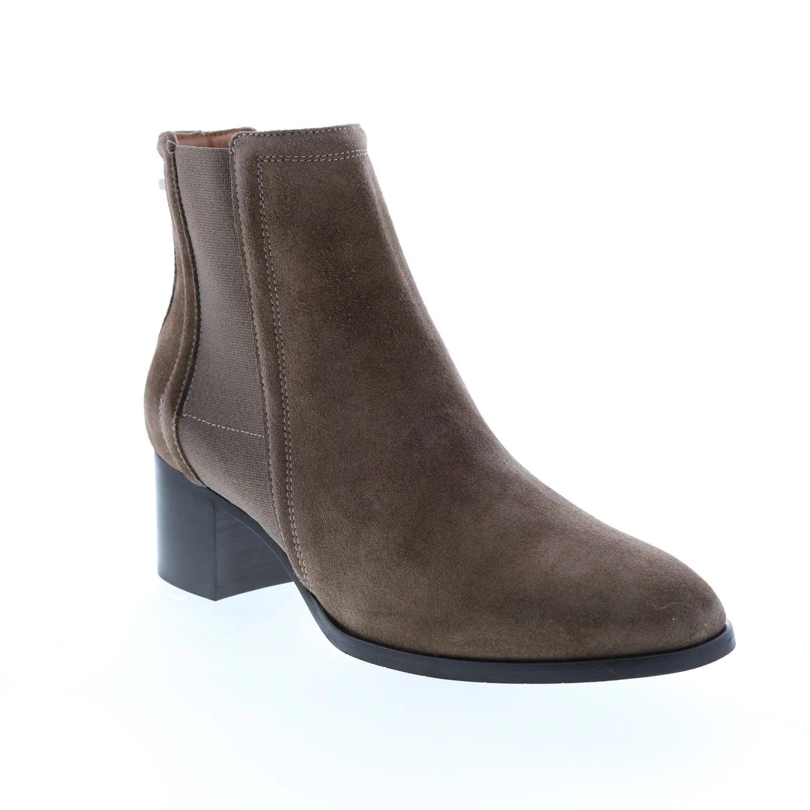 Aquatalia Neeva Suede Elastic 34L3573-TPE Womens Brown Suede Chelsea Boots