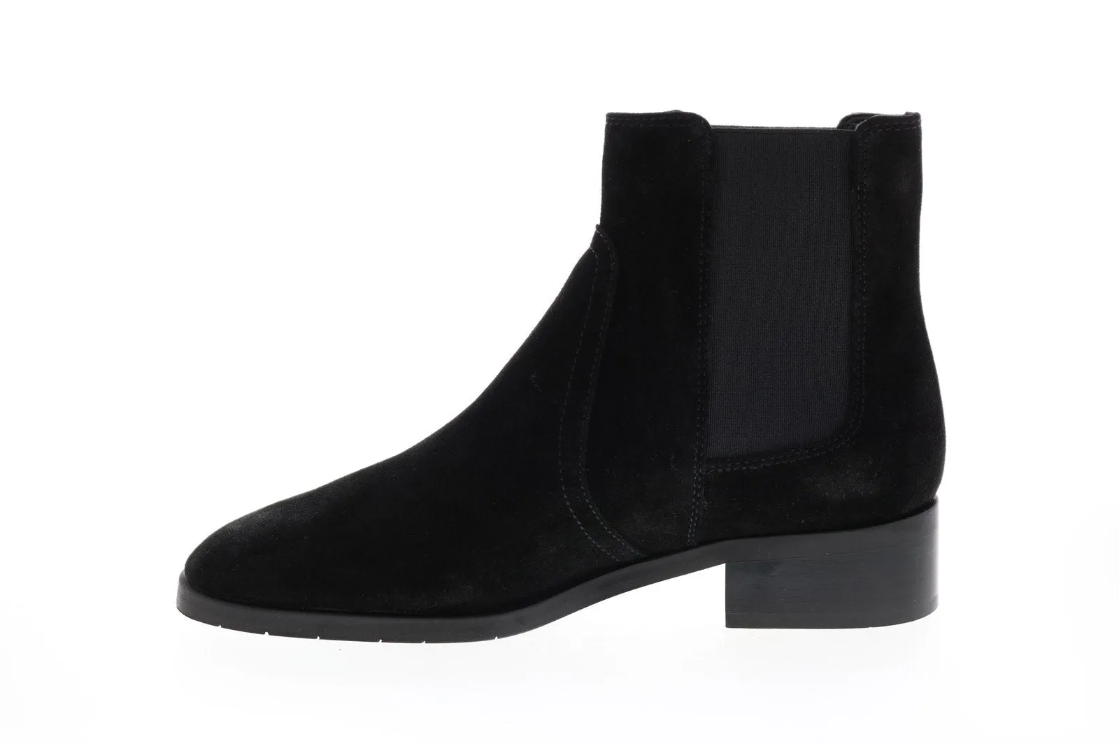 Aquatalia Tamera Suede Elastic 34L3825-BLK Womens Black Suede Chelsea Boots
