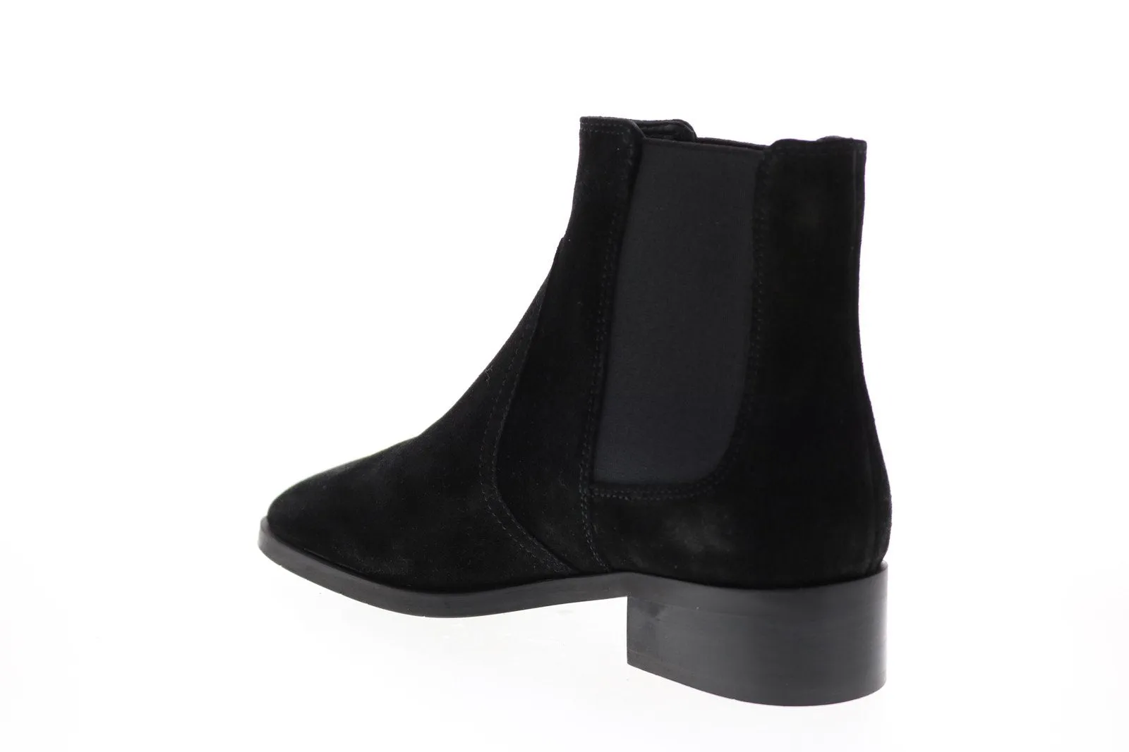 Aquatalia Tamera Suede Elastic 34L3825-BLK Womens Black Suede Chelsea Boots