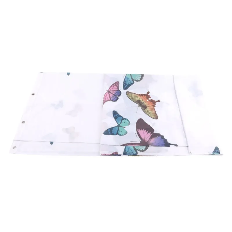 Butterflies Print Bath Curtain Waterproof/Mildew Proof Fabric Shower Curtain