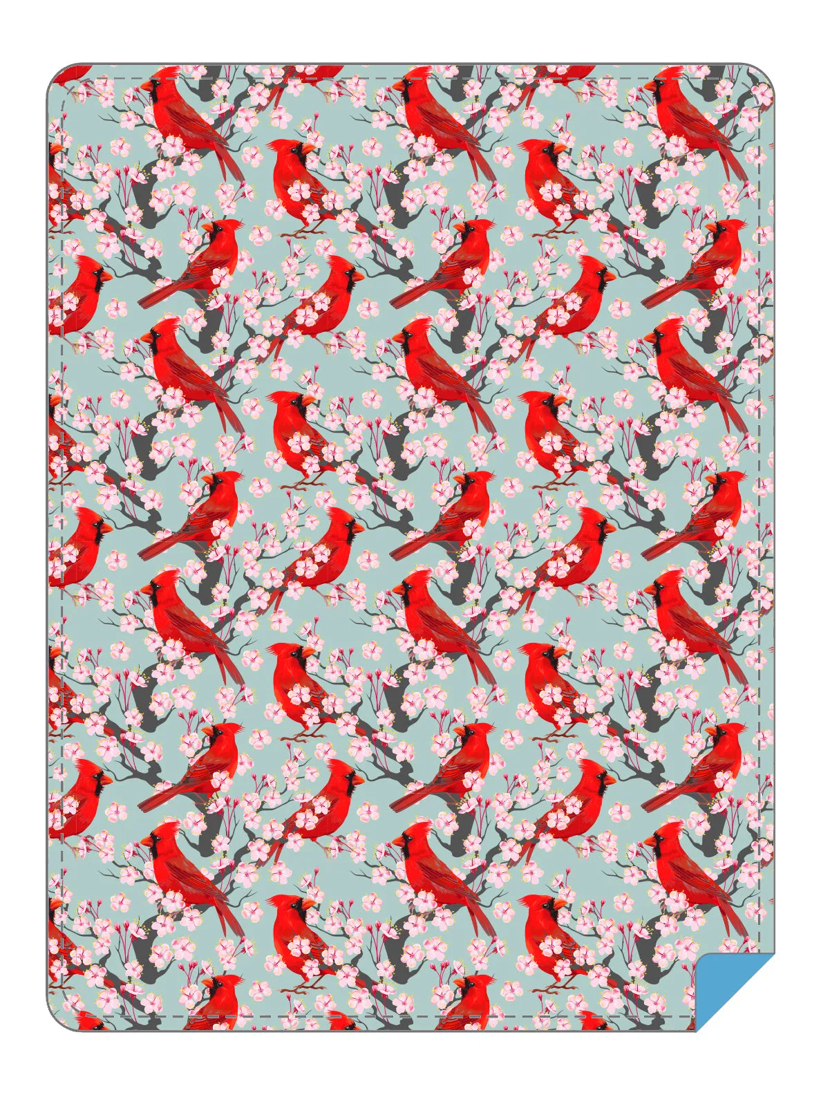 Cardinal Floral Throw Blanket