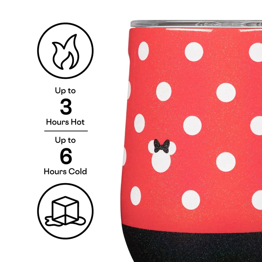 Corkcicle Disney Minnie Mouse Polka Dot 12oz Stemless Cup