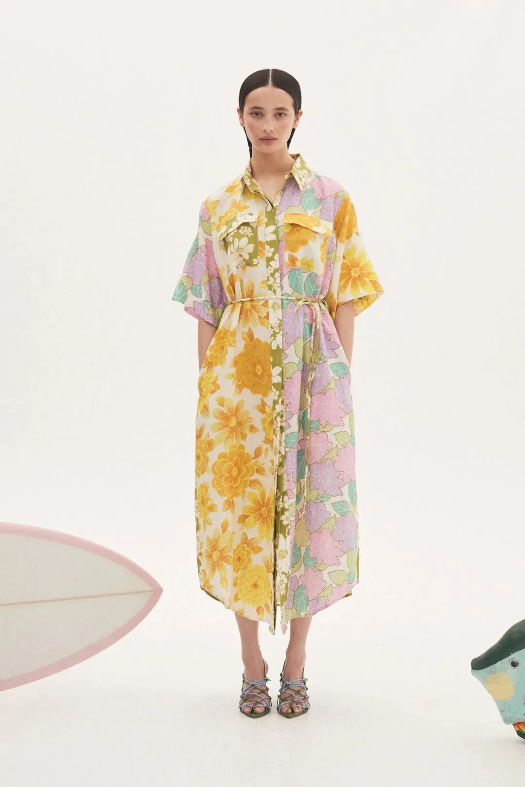ELORA PATCHWORK SHIRTDRESS