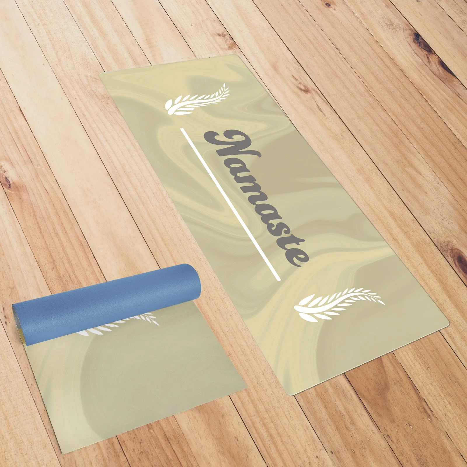 Gold Nameste Yoga Mat