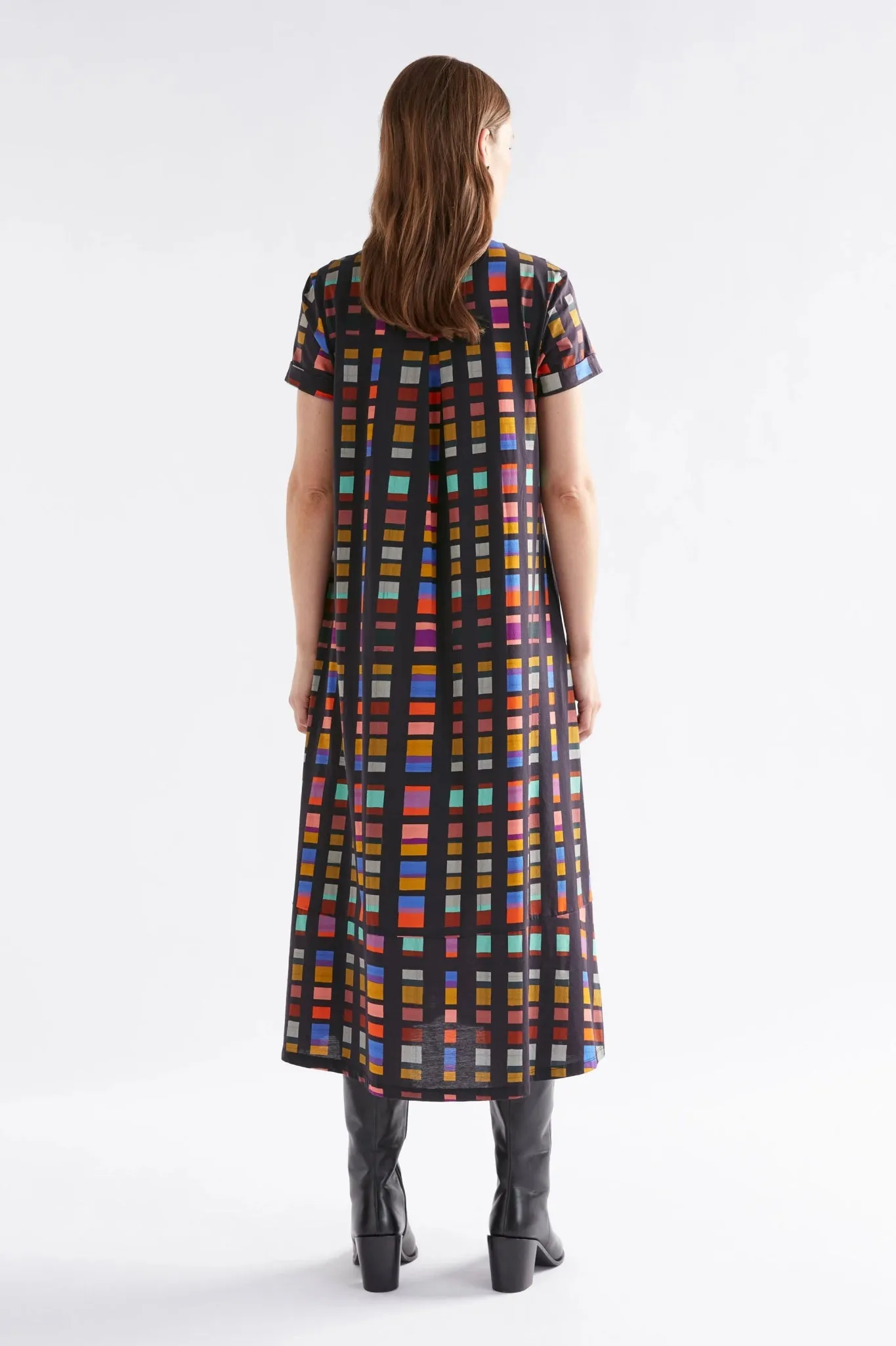 Haki Organic Cotton Dress Tessela Print