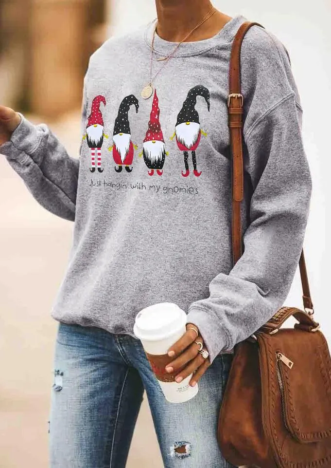 Just Hangin' With My Gnomies Christmas Sweatshirt