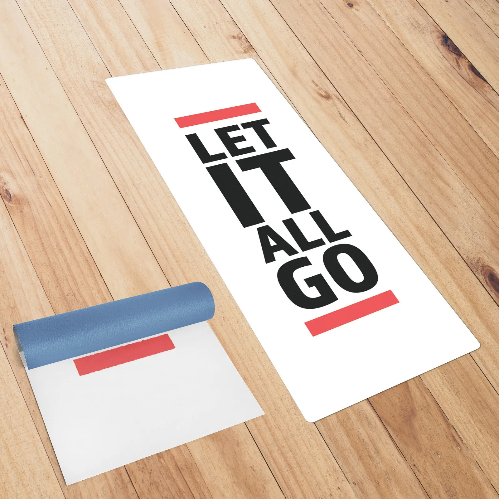 Let It All Go White Yoga Mat