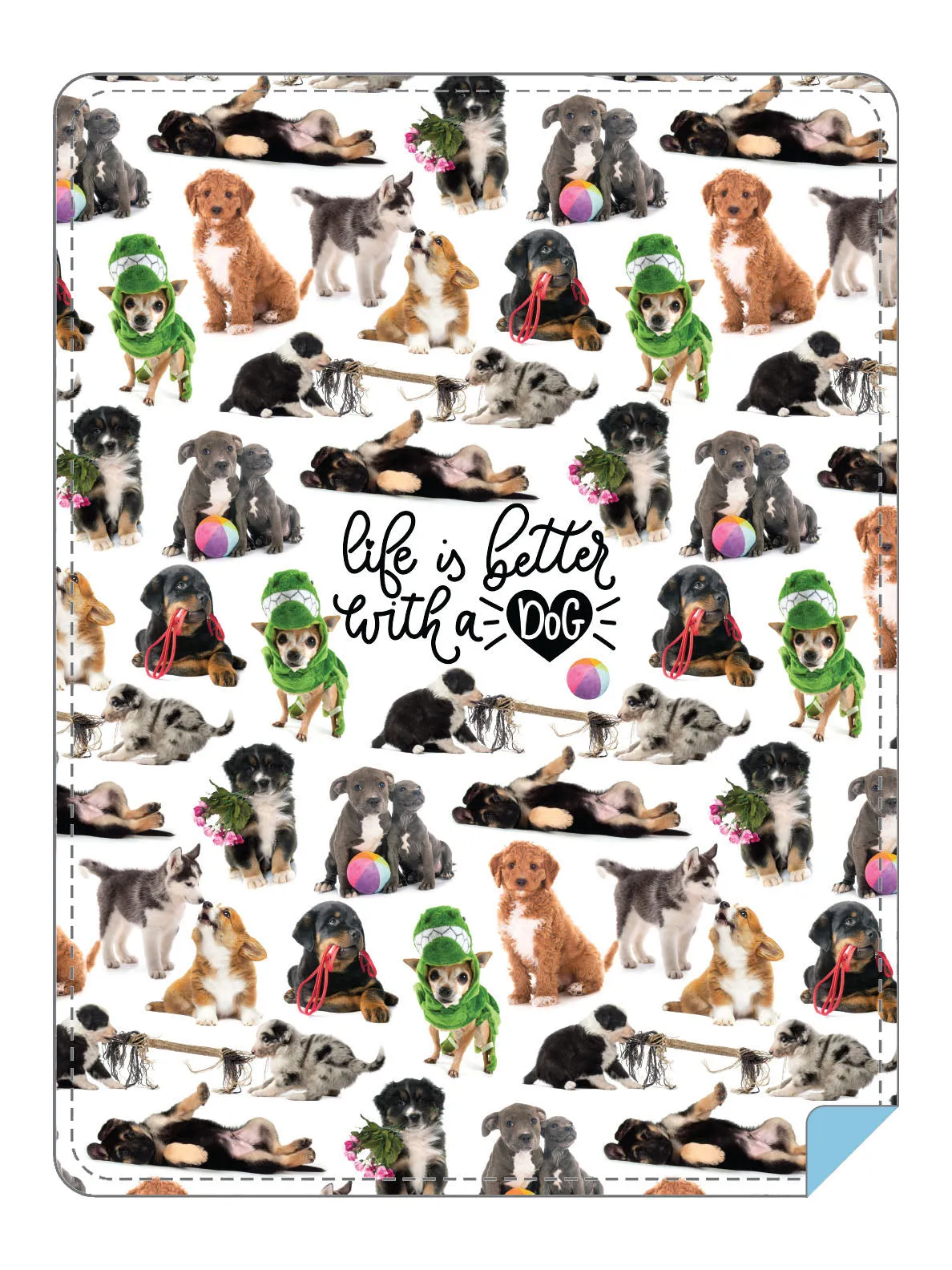 Life Is Better With a Dog Throw Blanket