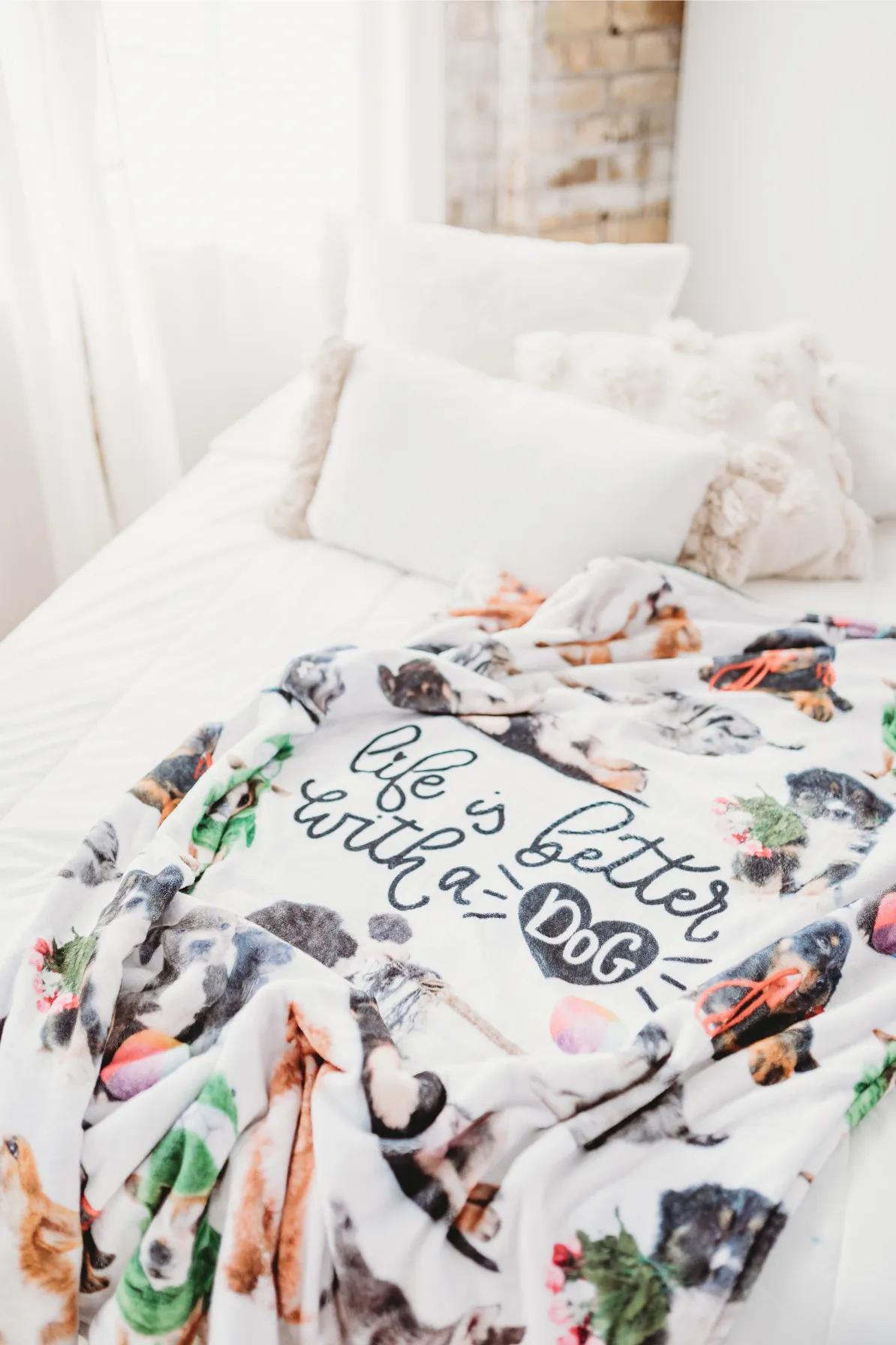 Life Is Better With a Dog Throw Blanket