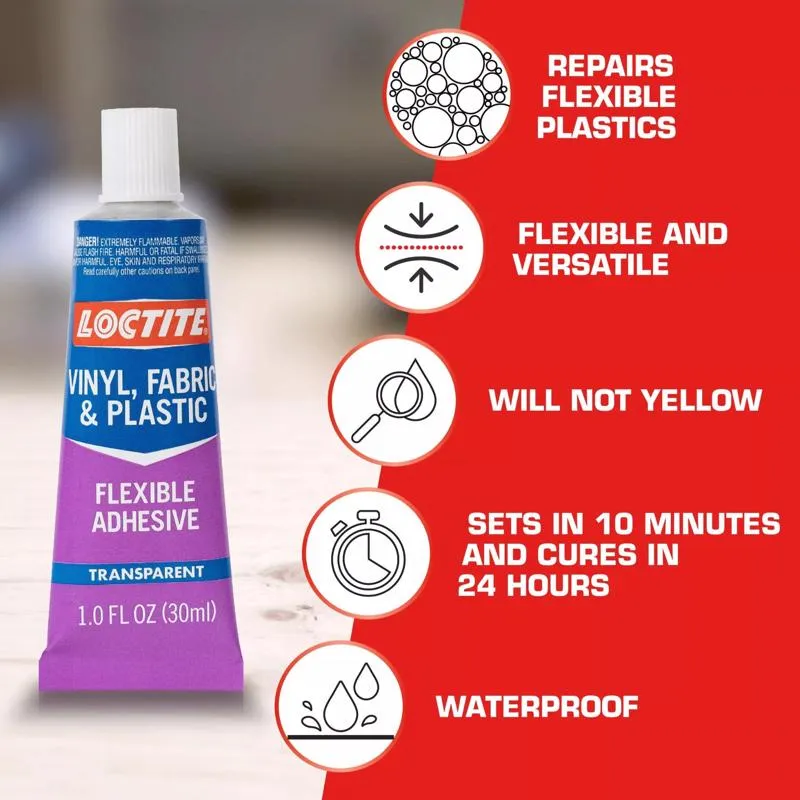 Loctite Vinyl, Fabric & Plastic High Strength Polyurethane Flexible Adhesive 1 oz