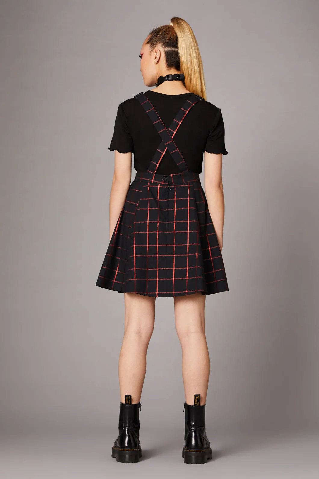 Metallic Check Tartan Pinafore