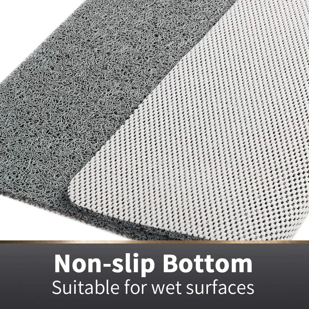 Non Slip Comfort Bathtub Mats with Drain 24x16Inch