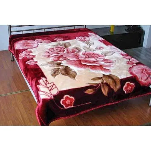 OMAJA HOME Ultra Soft Pure Luxurious Embossed Very Warm Korean Mink Blankets Single Bed for Winter - (60 x 90 Inch, Multicolor)