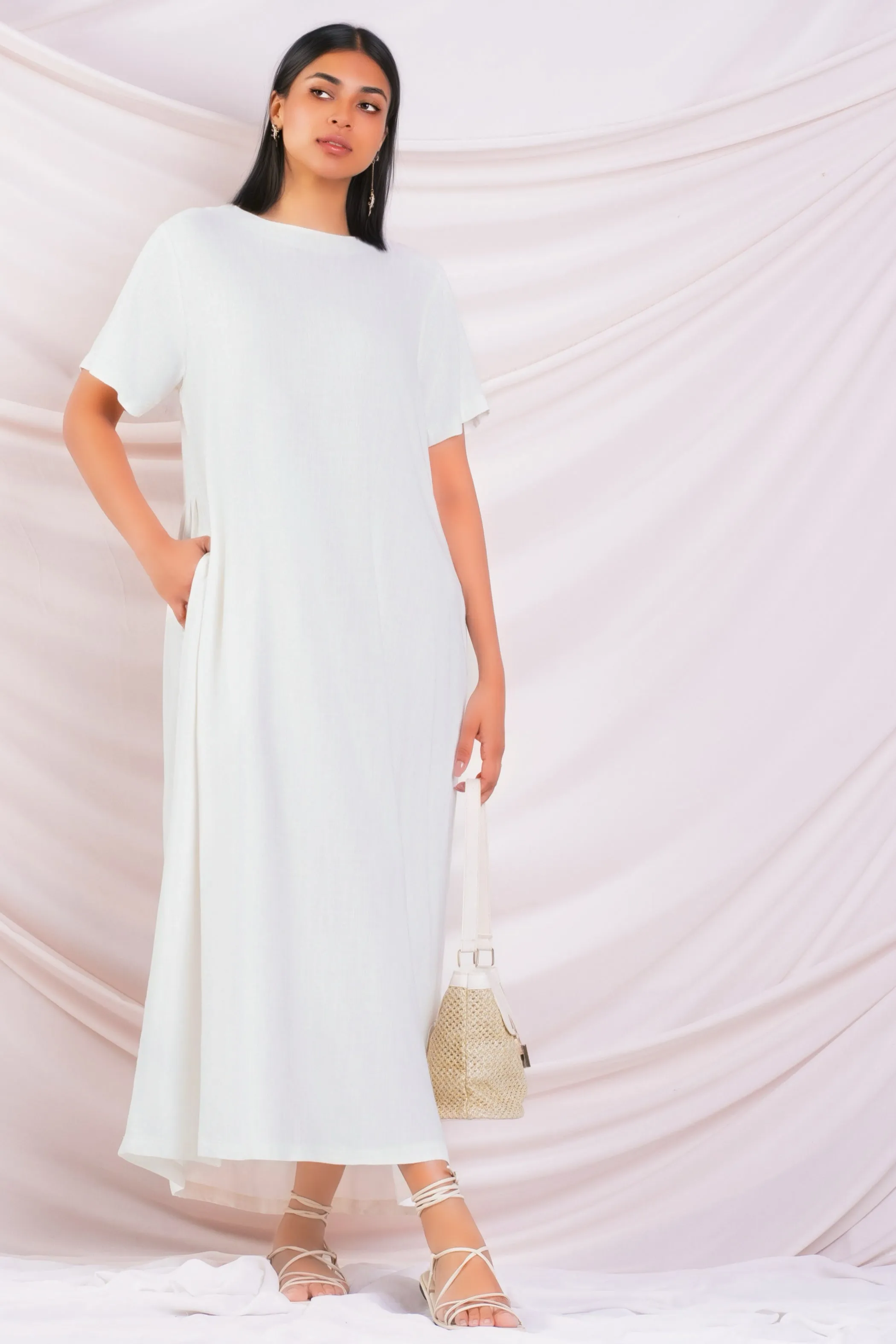 Oversized Linen Maxi Dress
