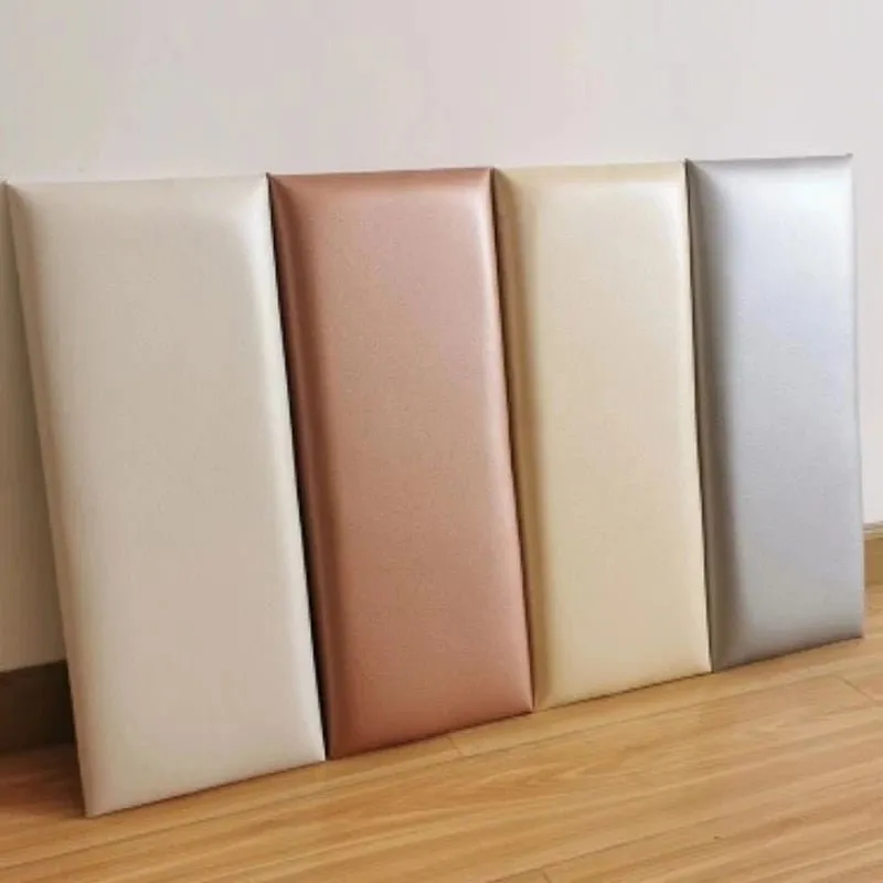 PU Soft Pack Tatami Bed Headboards Decor with 3D Wall Sticker