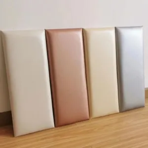 PU Soft Pack Tatami Bed Headboards Decor with 3D Wall Sticker