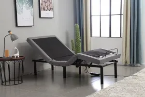 Queen Grey Electric Adjustable Bed - Deluxe