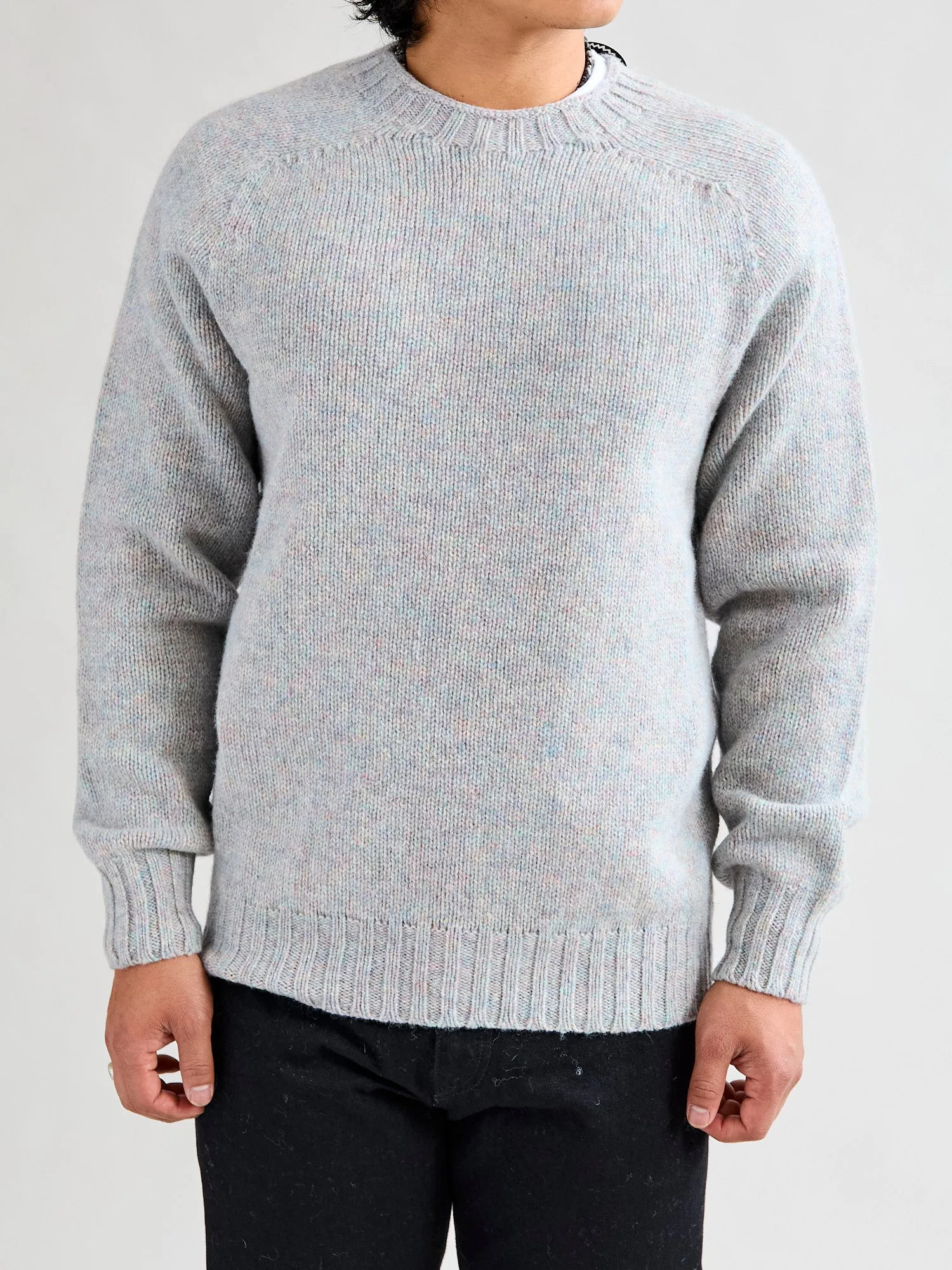 "Boxy Space Knit" Wool Sweater in Galaxy