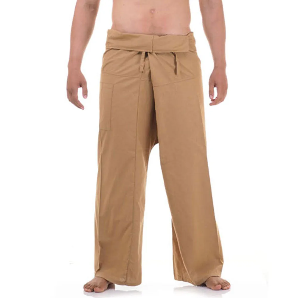 Sandy Beige Men's Thai Fisherman Pants