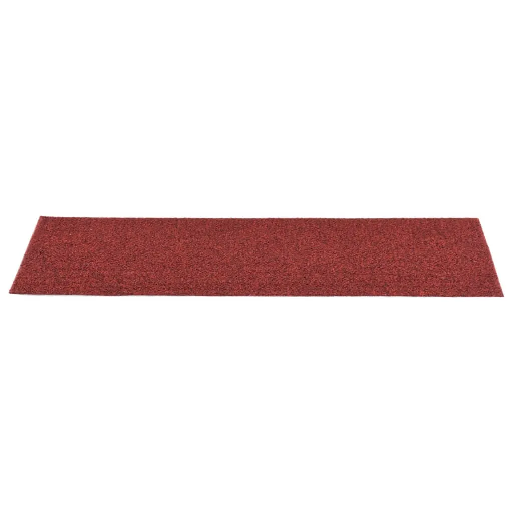 Self-adhesive Stair Mats Rectangular 15 pcs 76x20 cm Red