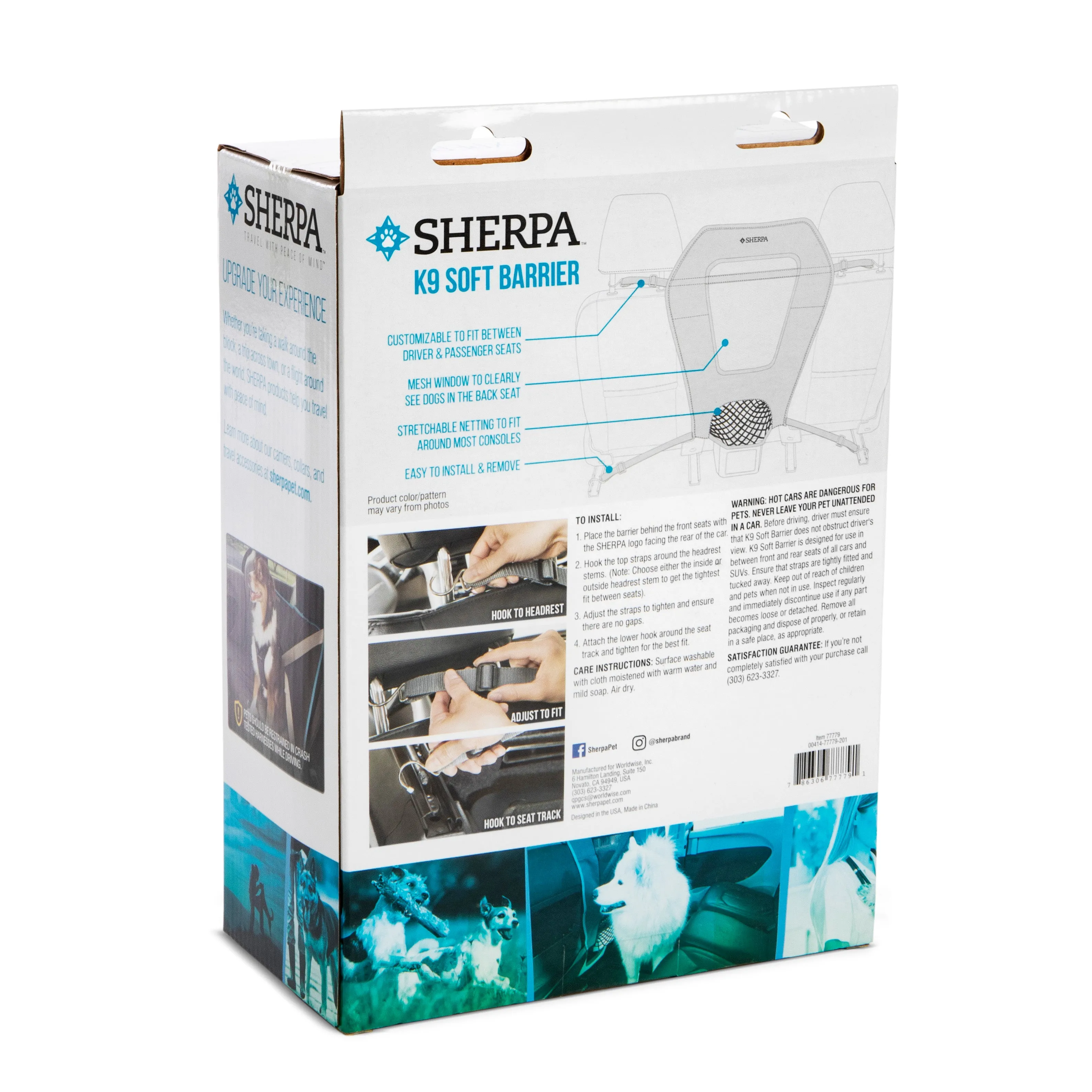 Sherpa - K9 Mesh Universal Car Front Seat Dog Barrier