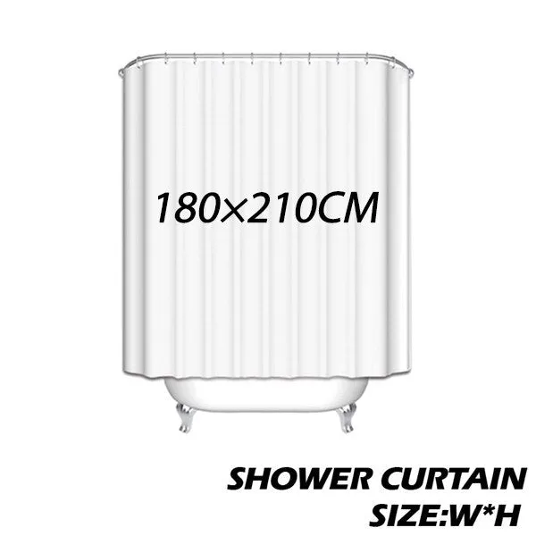 Sports Shower Curtain and Mat Set, Baseball Vintage Style Waterproof Fabric Bathroom Curtain