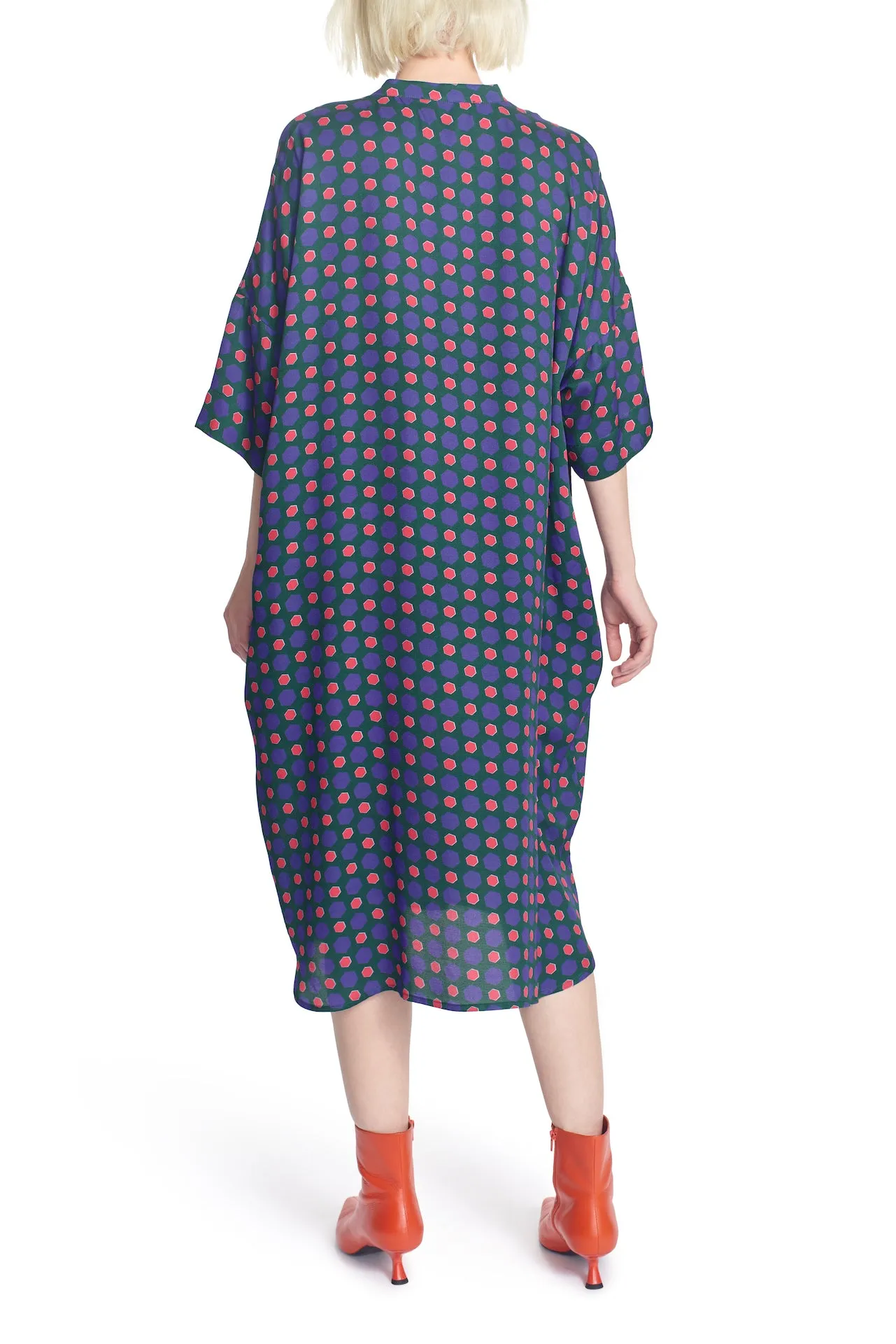 THE PEONY DRESS- Hex dot
