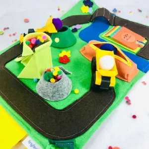 Toy Construction Quiet Book for Digger, Excavator and Dump Truck
