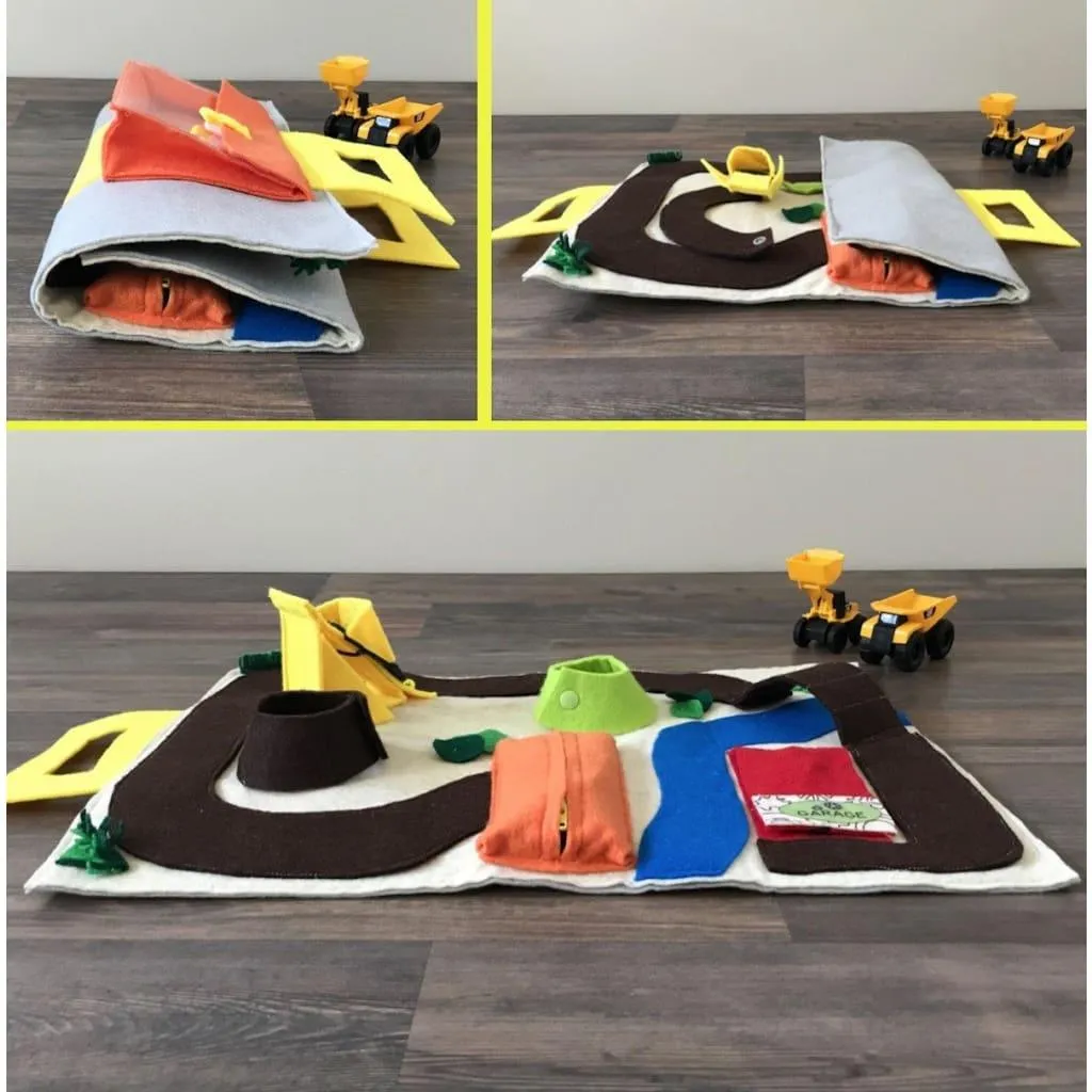 Toy Construction Quiet Book for Digger, Excavator and Dump Truck