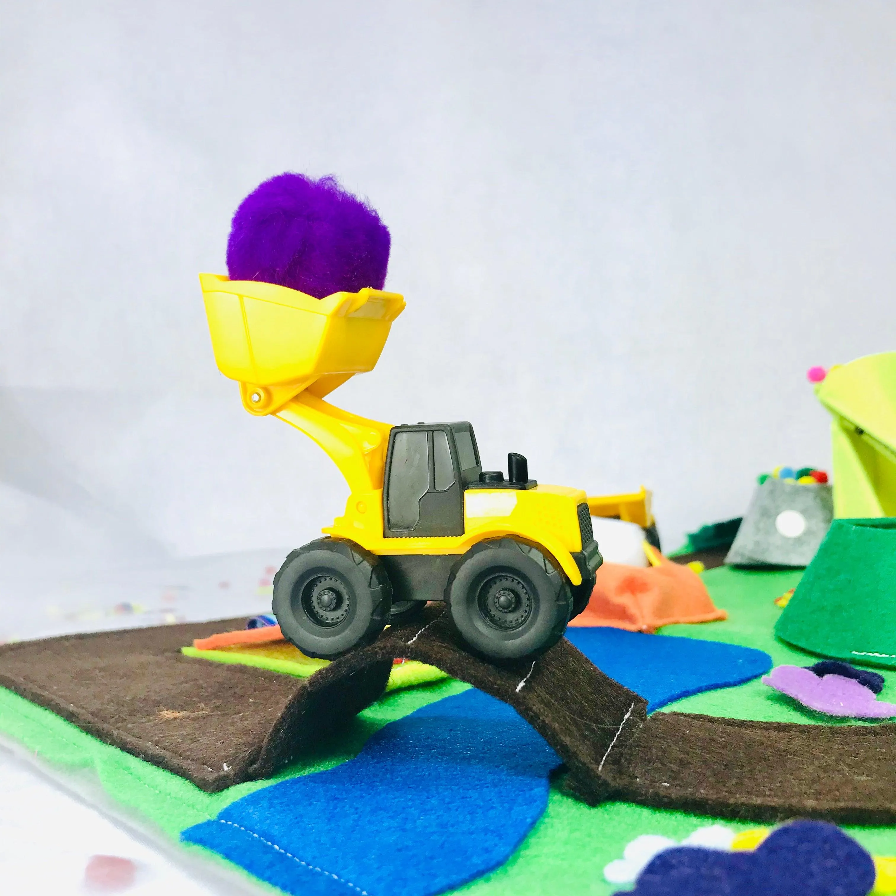 Toy Construction Quiet Book for Digger, Excavator and Dump Truck