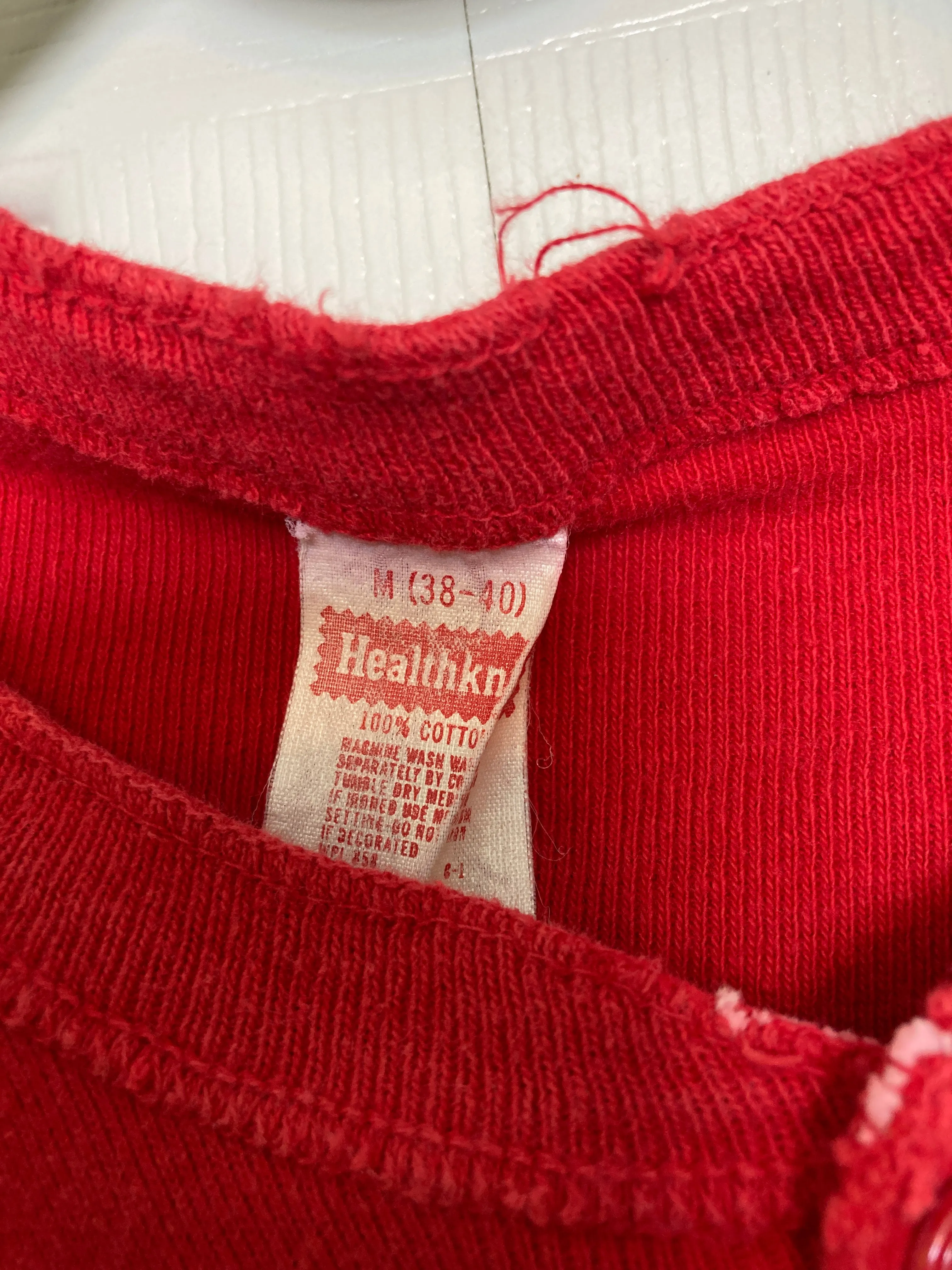 Union Suit Long Johns Thermal Underwear Mens 38 -40 Red Preowned