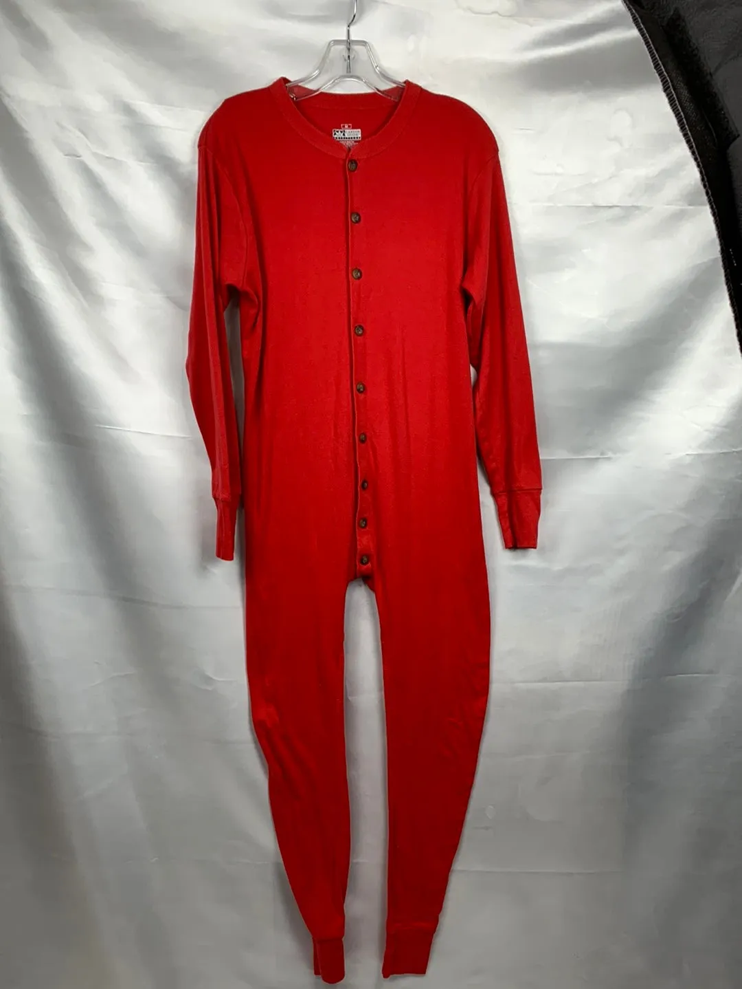 Union Suit Long Johns Thermal Underwear Mens 38 -40 Red Preowned