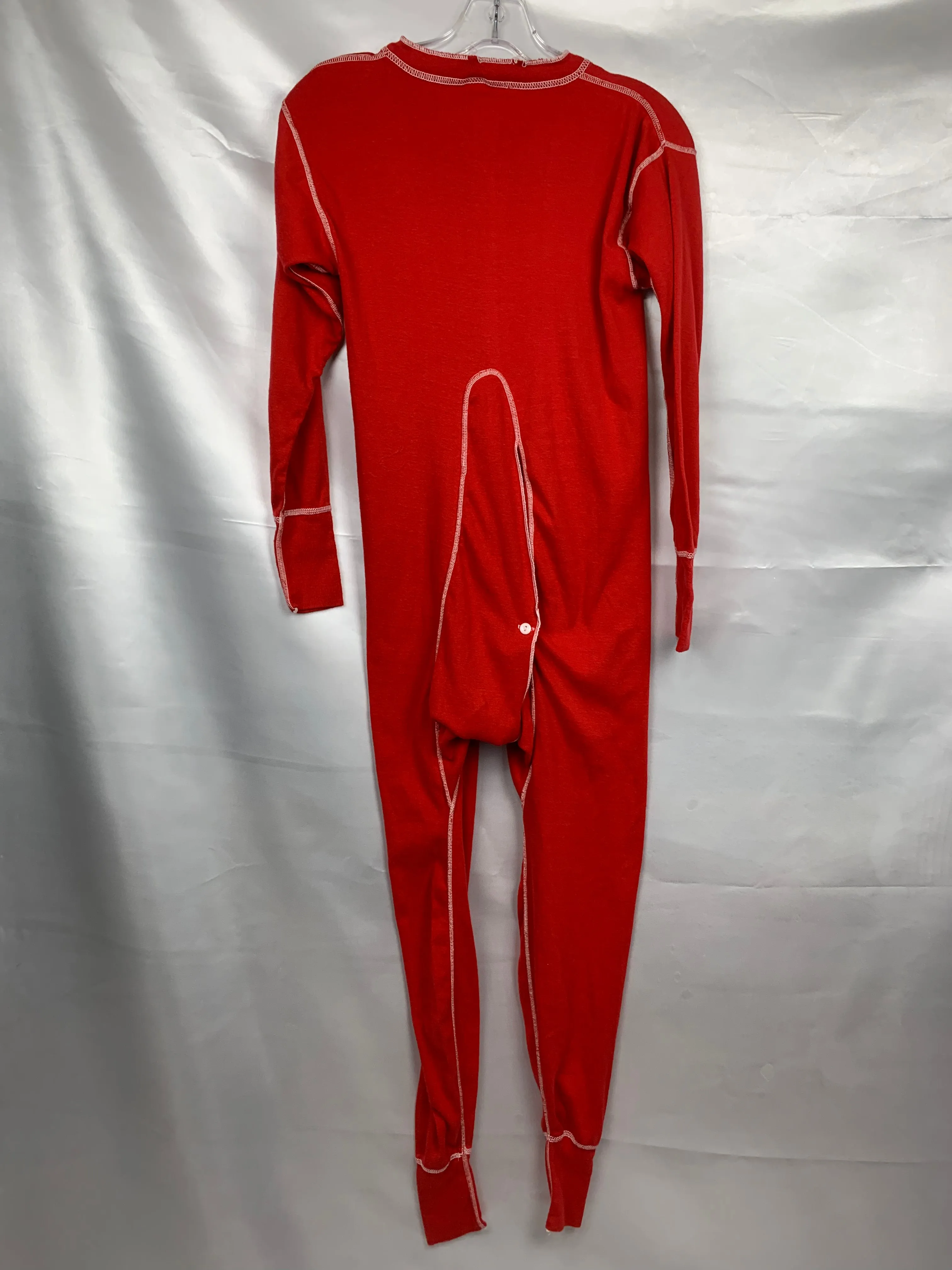 Union Suit Long Johns Thermal Underwear Mens 38 -40 Red Preowned