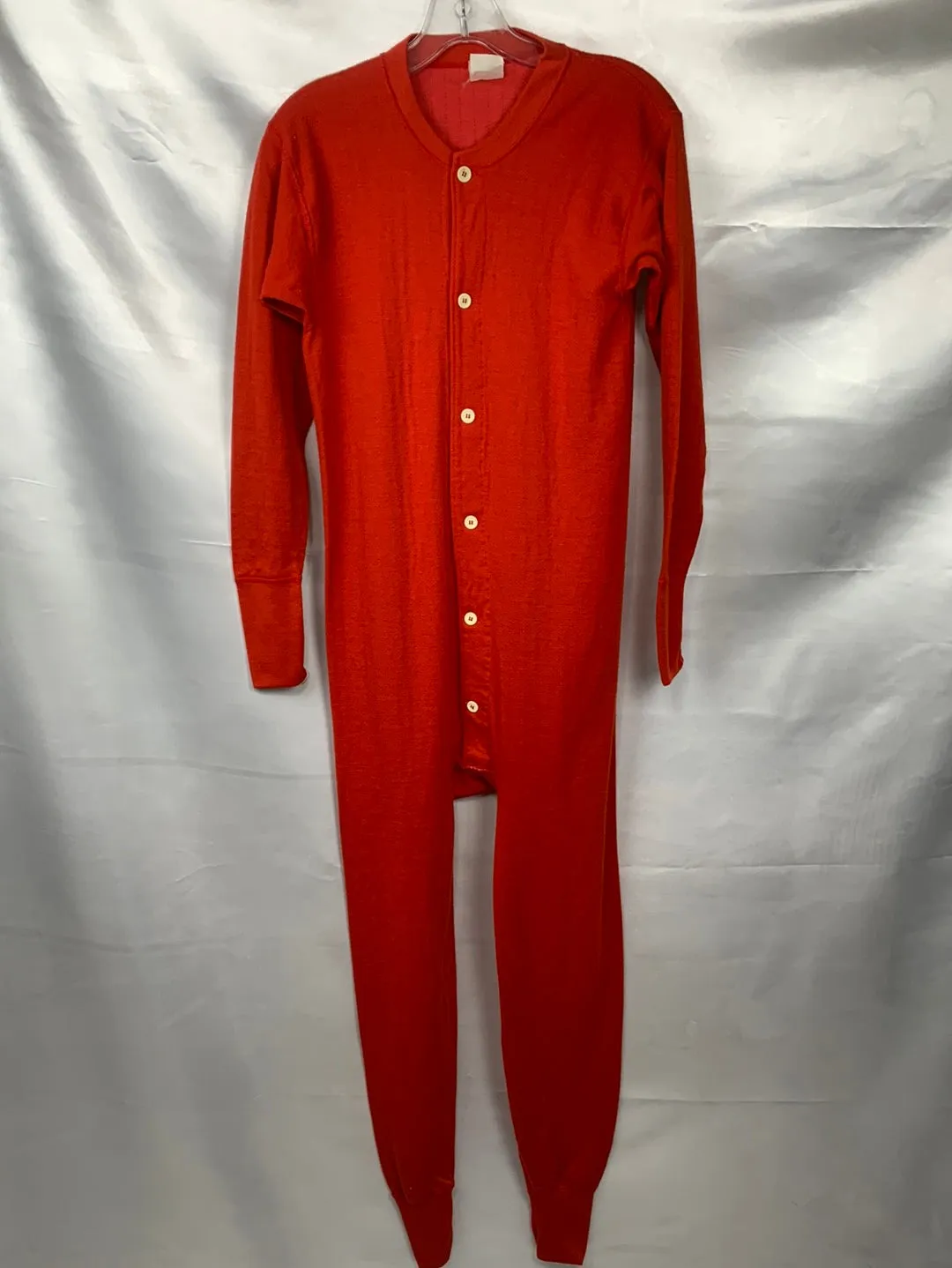 Union Suit Long Johns Thermal Underwear Mens 38 -40 Red Preowned
