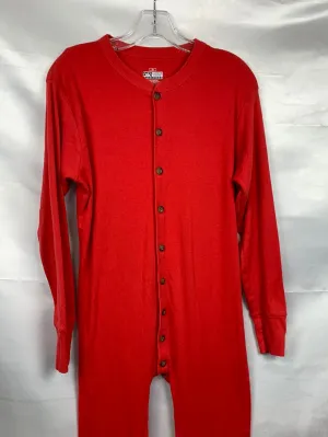 Union Suit Long Johns Thermal Underwear Mens 38 -40 Red Preowned