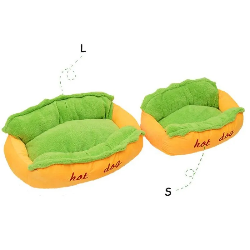 Warm Soft Fiber Hot Dog Bed for Dogs