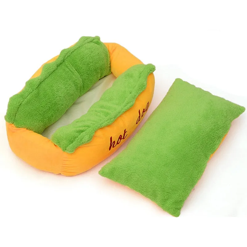 Warm Soft Fiber Hot Dog Bed for Dogs