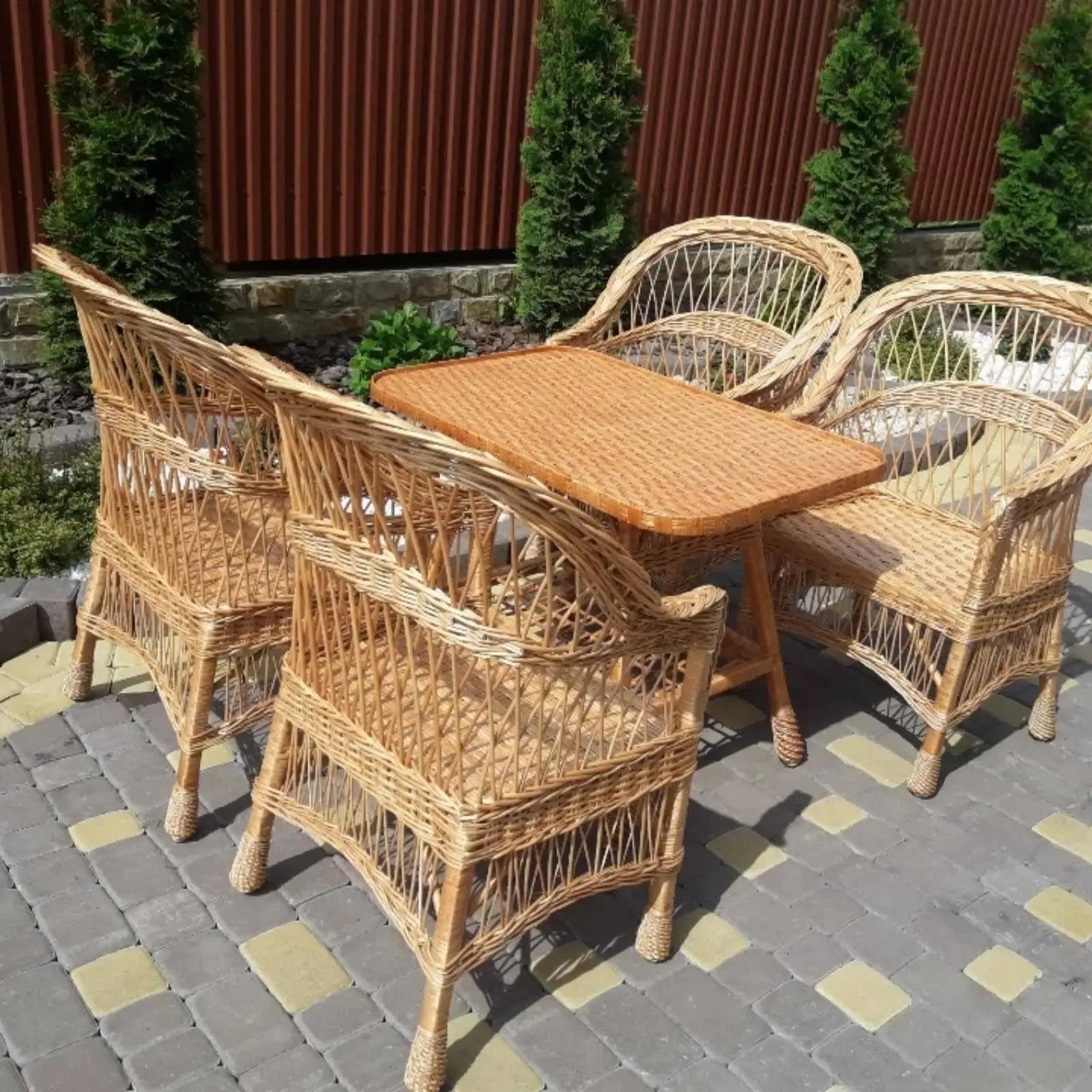 Wicker furniture set of 5 pcs